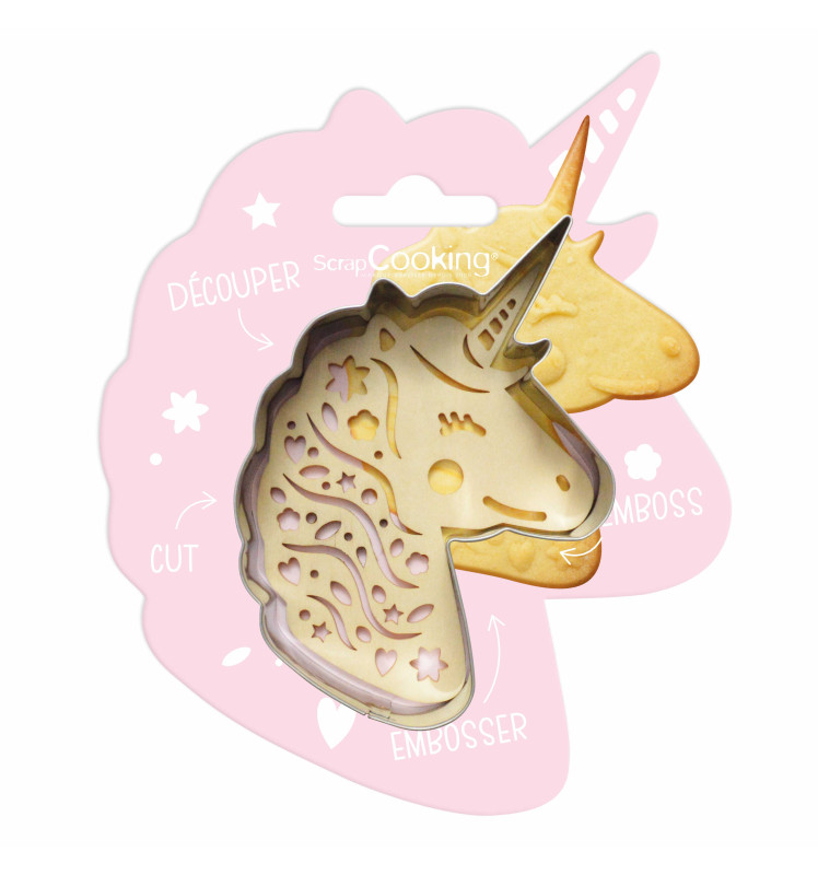 Cookie cutter + wood embosser "Unicorn" - ScrapCooking®