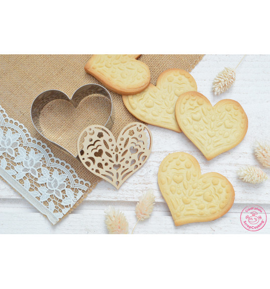 Cookie cutter + wood embosser "Heart" - ScrapCooking®