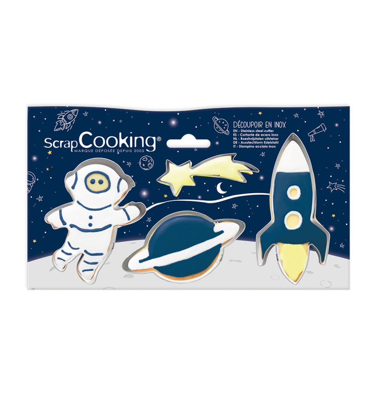 4 Space cookie cutters - ScrapCooking