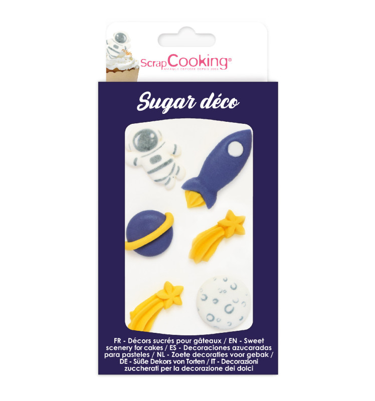 Space-themed sweet scenery decorations - ScrapCooking®