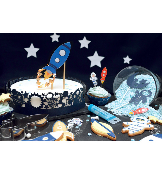 Space-themed sweet scenery decorations - ScrapCooking®