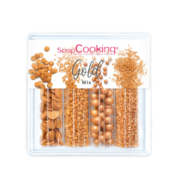 Gold Mix - 62g sugar sprinkles  - ScrapCooking®