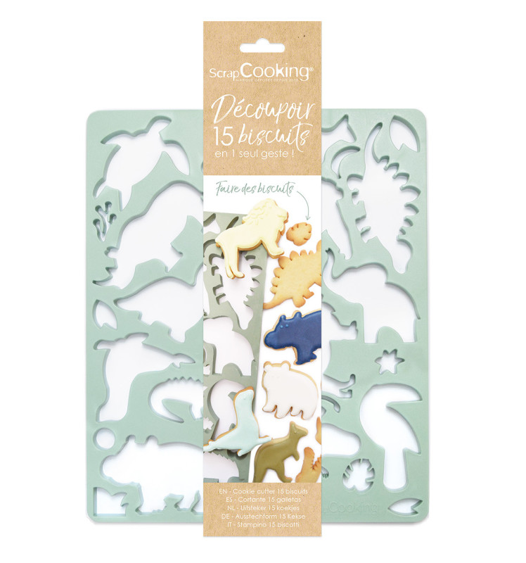 Animal-themed multi-cookie cutter sheet - ScrapCooking®