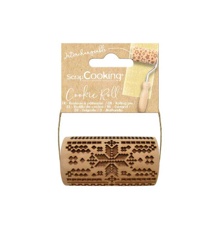 Mini embossing wooden roller Embroidery réf.5307