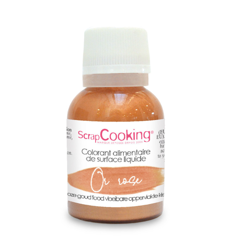 Colorant de surface liquide or rose ScrapCooking® réf.4241