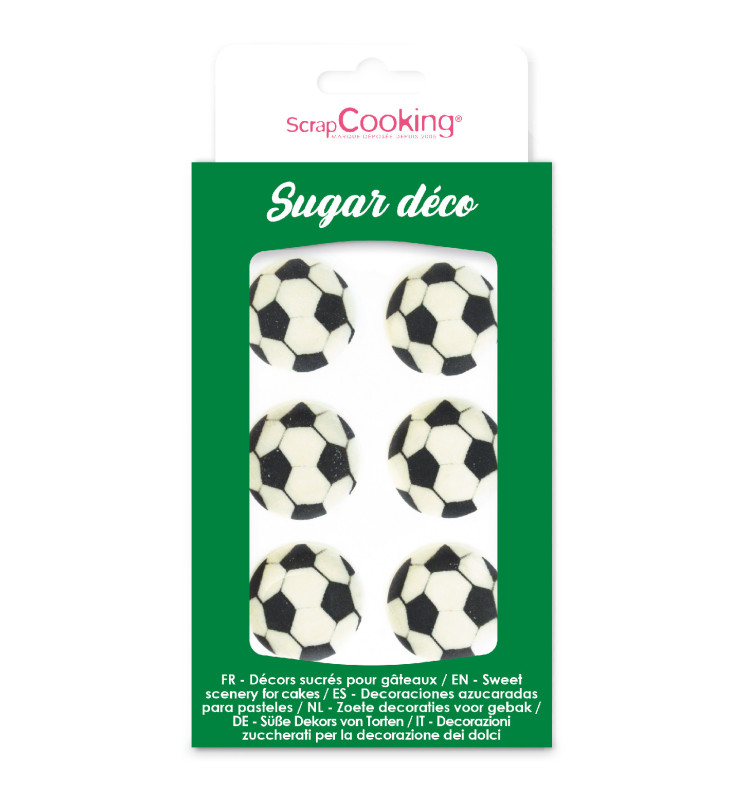 Football-themed sweet scenery decorations - ScrapCooking®