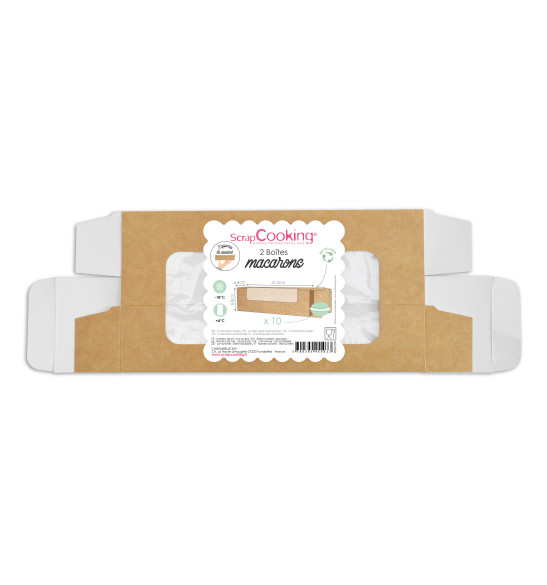 2 Macaron boxes x10 -21,5x6,5x4,5cm - ScrapCooking®