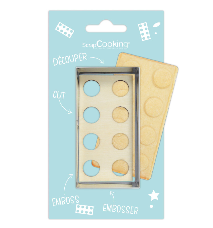 Cookie cutter + wood embosser "brick" - ScrapCooking®