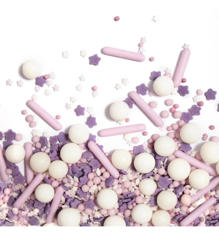 Sweetened decors lilac rods mix 70g - ScrapCooking®