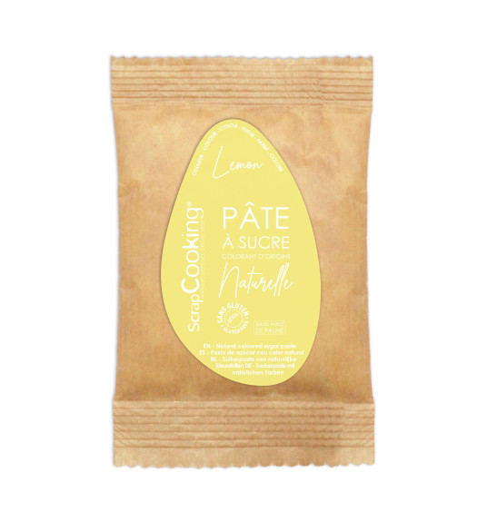 Pâte à sucre colorant d'origine naturelle Lemon réf.7618