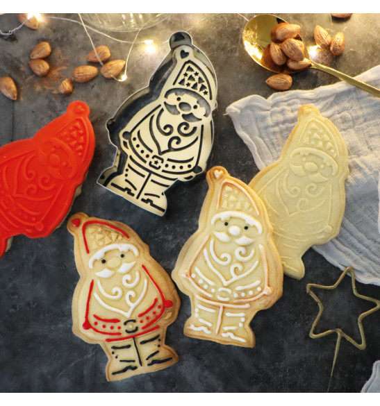 Cutter + wooden embosser Santa Claus - ScrapCooking®