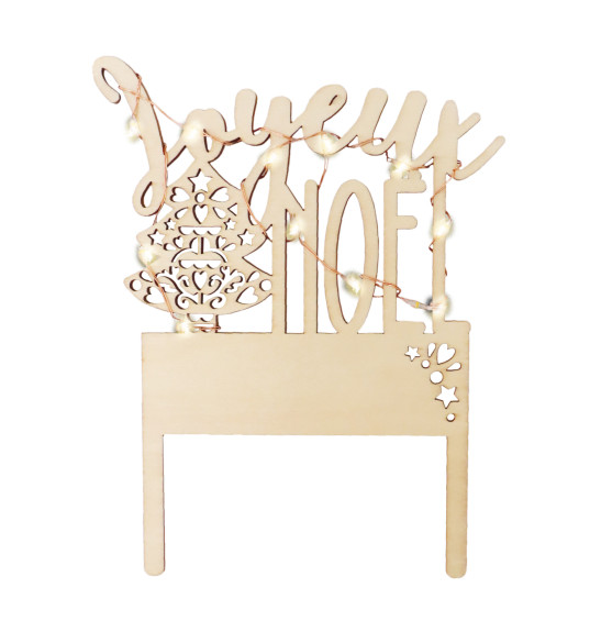 Cake topper LED Merry Christmas - ScrapCooking®