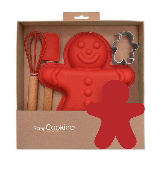 Coffret ustensiles pâtisserie Bonhomme pain d'épices réf.1137