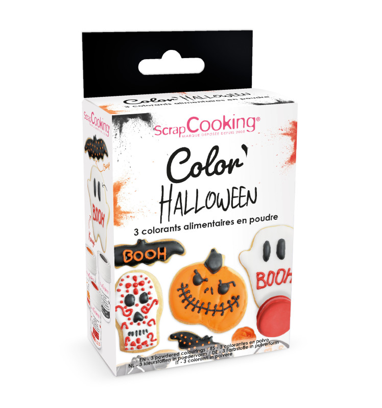 3 colorants en poudre Halloween réf.4017