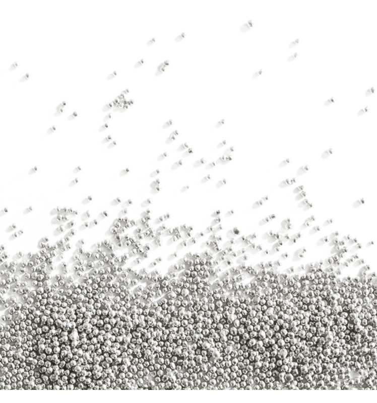 Jar of sweet decorations, mini silver beads - ScrapCooking®