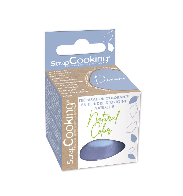 Powder food colouring agent of natural origin - DENIM - SCRAPCOOKING®