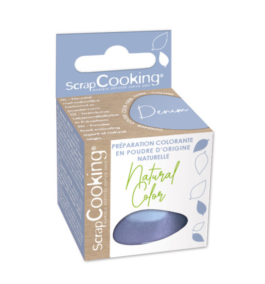 Powder food colouring agent of natural origin - DENIM - SCRAPCOOKING®