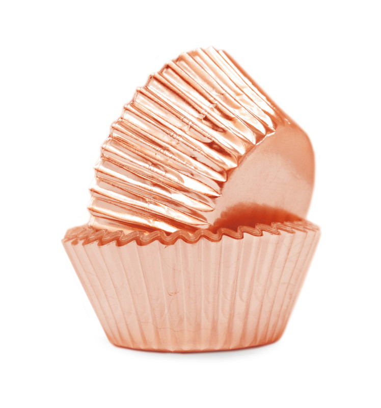48 Pink gold cupcake cases - ScrapCooking®