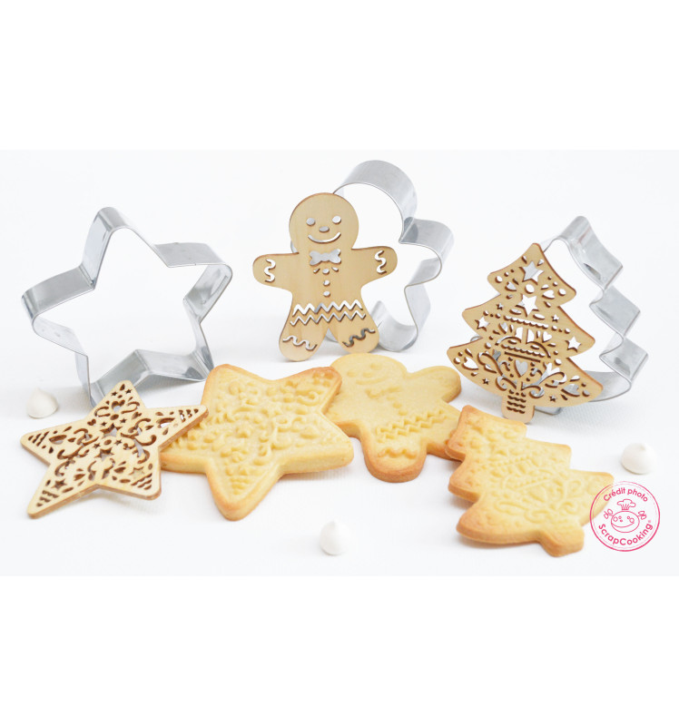 Cookie cutter + wood embosser Fir tree - ScrapCooking®