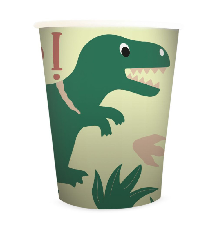 8 Dino paper party cups - ScrapCooking®