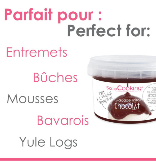 Chocolate ready to use mirror glaze mix 300g - ScrapCooking