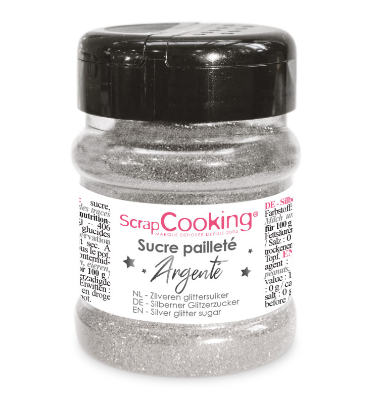 Silver glitter sugar - ScrapCooking