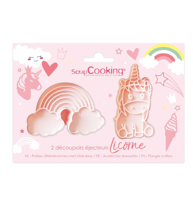 2 Unicorn plunger cutters - product image 1  - ScrapCooking