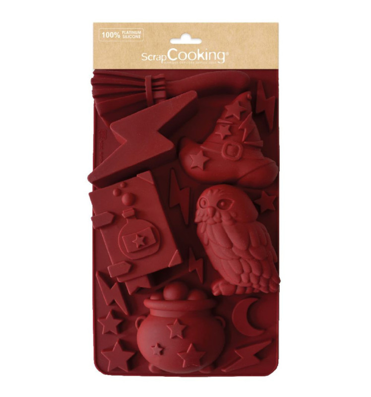 Silicone mould with 6 wizard-themed cavities - ScrapCooking®