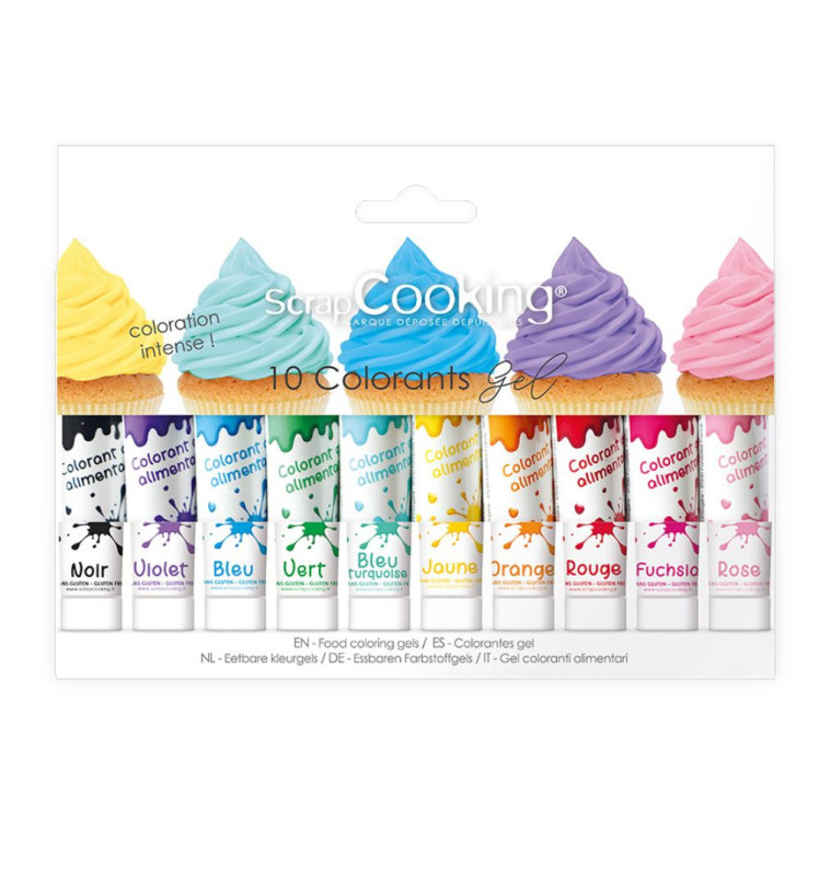 Set of 10 gel food colouring - ScrapCooking®