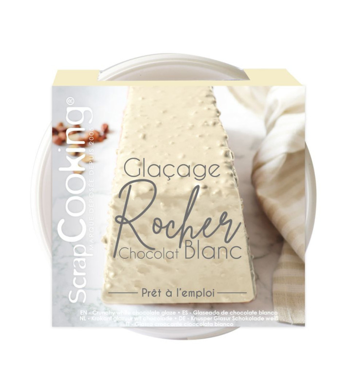 Buy Ready-to-use White Chocolate Rocher Glaze Online - ScrapCooking