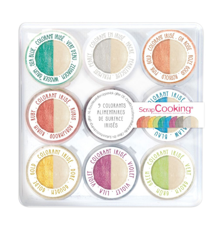 Iridescent Surface Colouring Powder (x9 shades) - ScrapCooking®