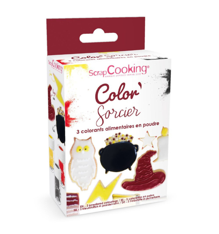3 powdered colourings - Wizard - ScrapCooking®