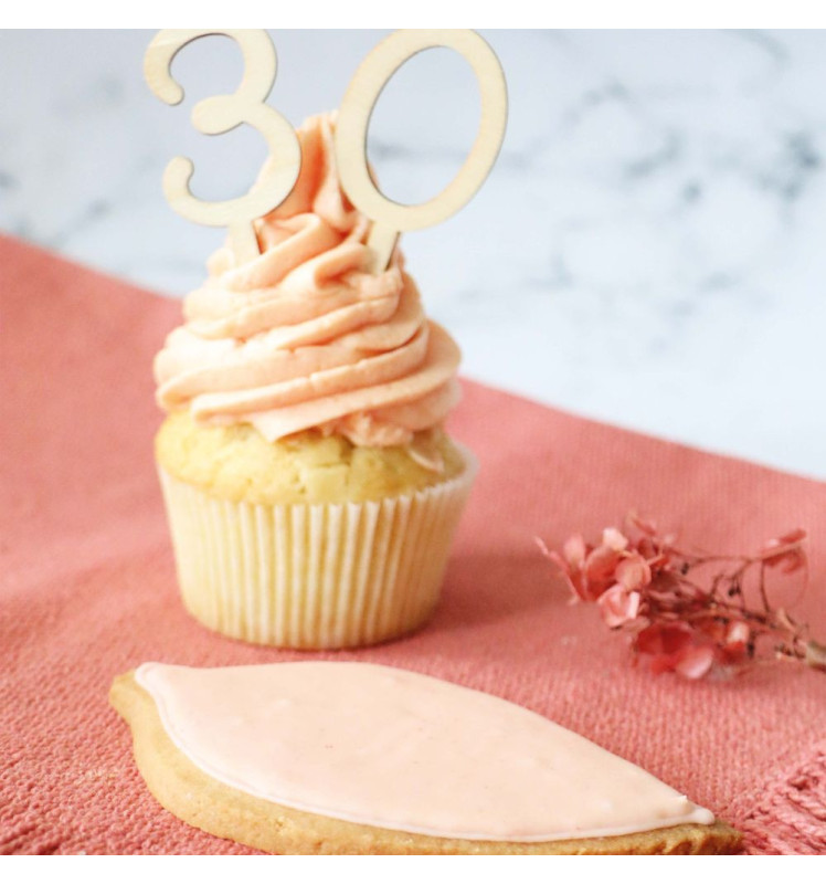 Glaçage royal coloré biscuits cupcakes terracotta - ScrapCooking