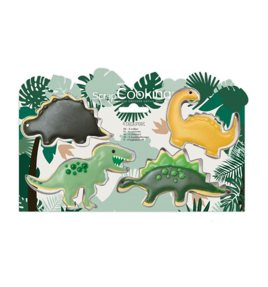 4 emporte pièces Dino packaging - ScrapCooking