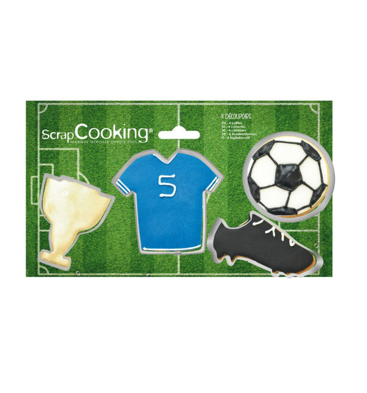 4 football cookie cutters - ScrapCooking