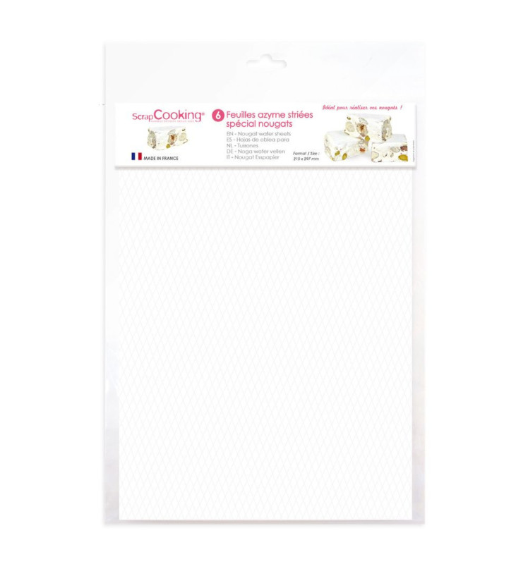 6 White edible wafer sheets SPECIAL NOUGAT - product image 1 - ScrapCooking
