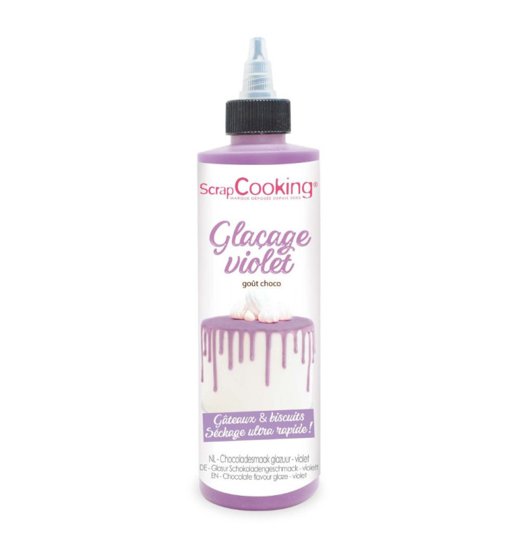 Chocolate flavour glaze - violet 130g - Scrapcooking