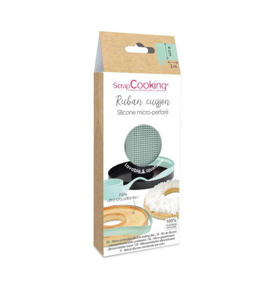 Bande silicone micro-perforée cuisson - H 4 cm X 200 cm - pack -  ScrapCooking