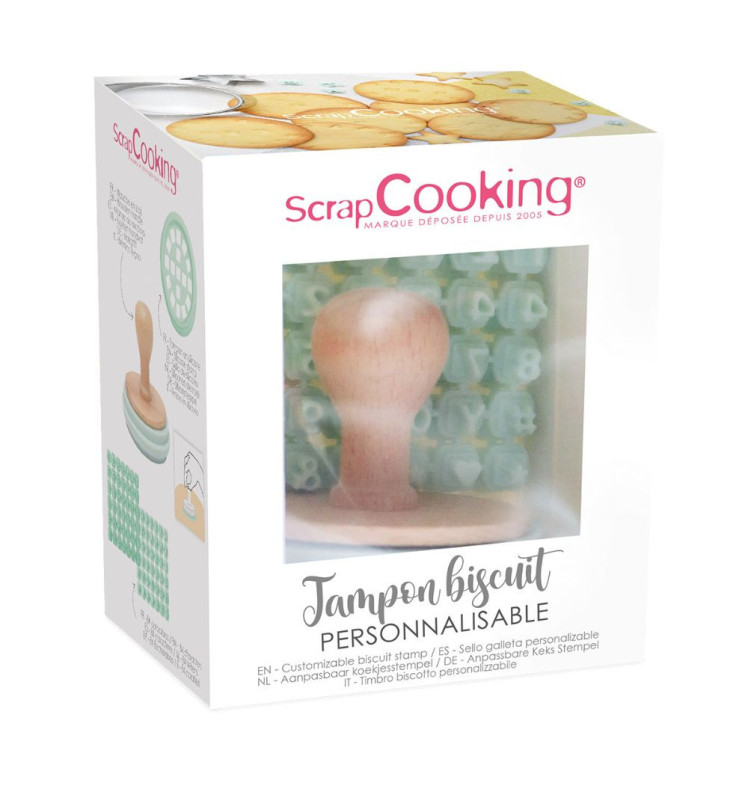 Cookie stamp with customisable pad - product image 1 - ScrapCooking