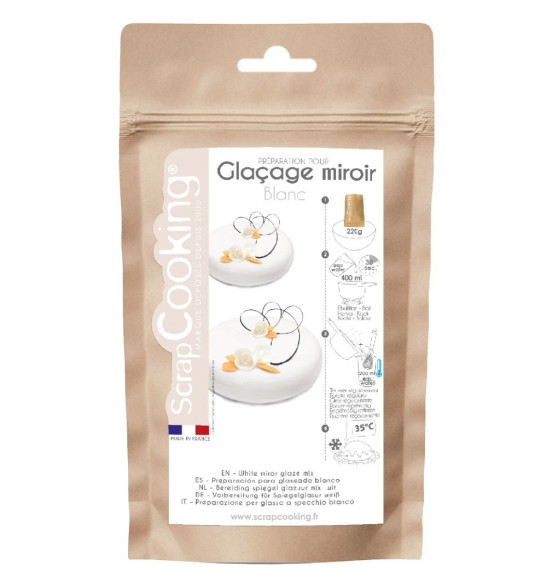 Glaçage miroir blanc en poudre - ScrapCooking