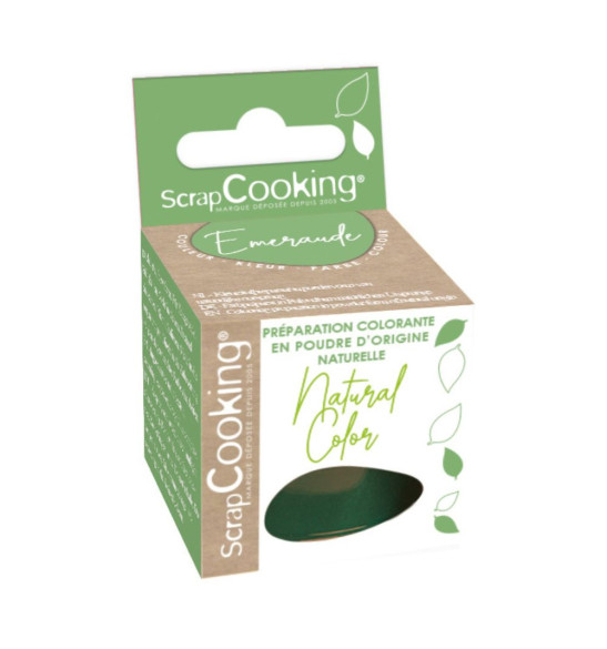 Natural emerald green food colouring powder for cakes & baverages