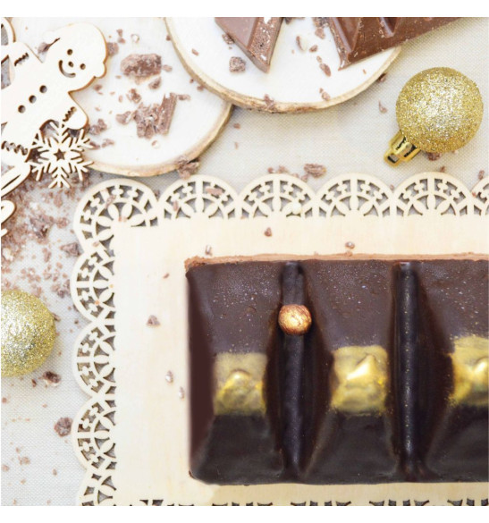 Moule bûche royale - buche royale de haut -ScrapCooking