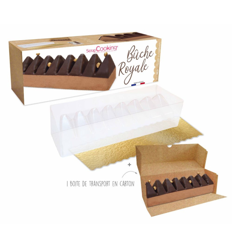 Moule bûche royale contenu boite - ScrapCooking