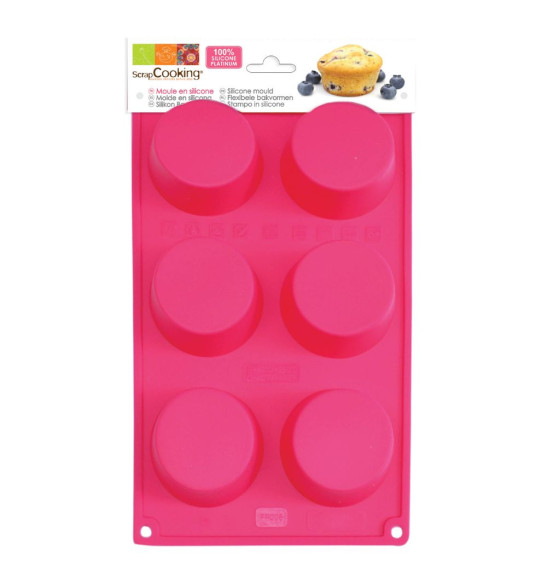 Moule à gâteaux silicone 6 muffins - ScrapCooking