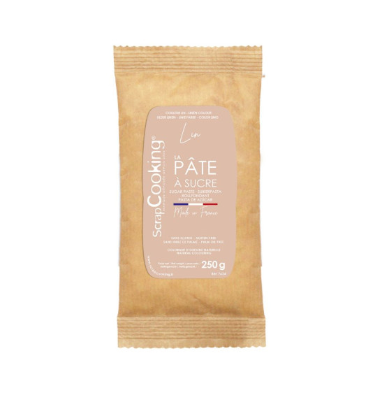 Pâte à sucre colorant d'origine naturelle Lin 200g - ScrapCooking