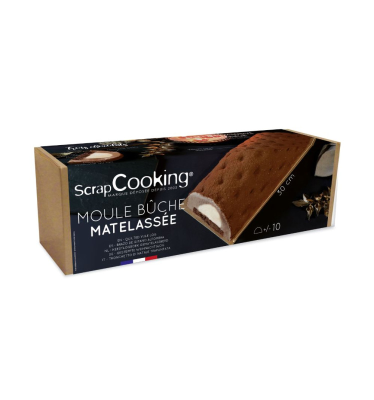 Kit moule semi rigide bûche matelassée - ScrapCooking