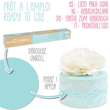 Sky Blue sugarpaste roll 430g