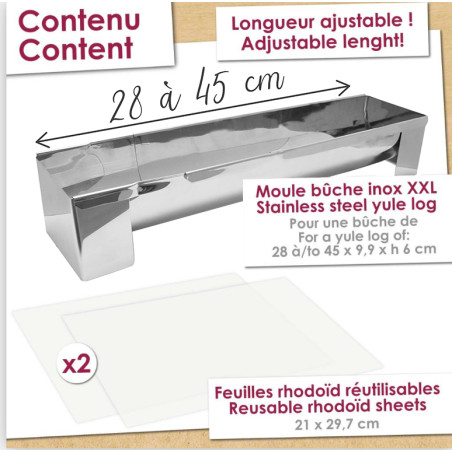 XXL stainless steel yule log ScrapCooking®