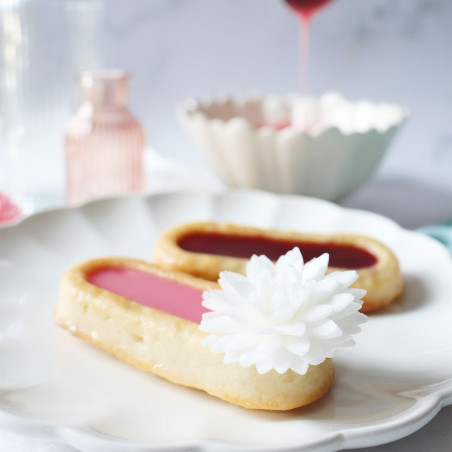 Dahlias blancs azyme déco finger - ScrapCooking