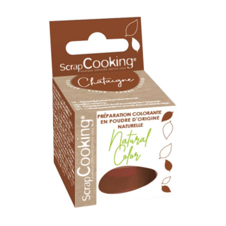 Chestnut Brown Natural powder colouring preparation 10g - product image 1 - ScrapCooking